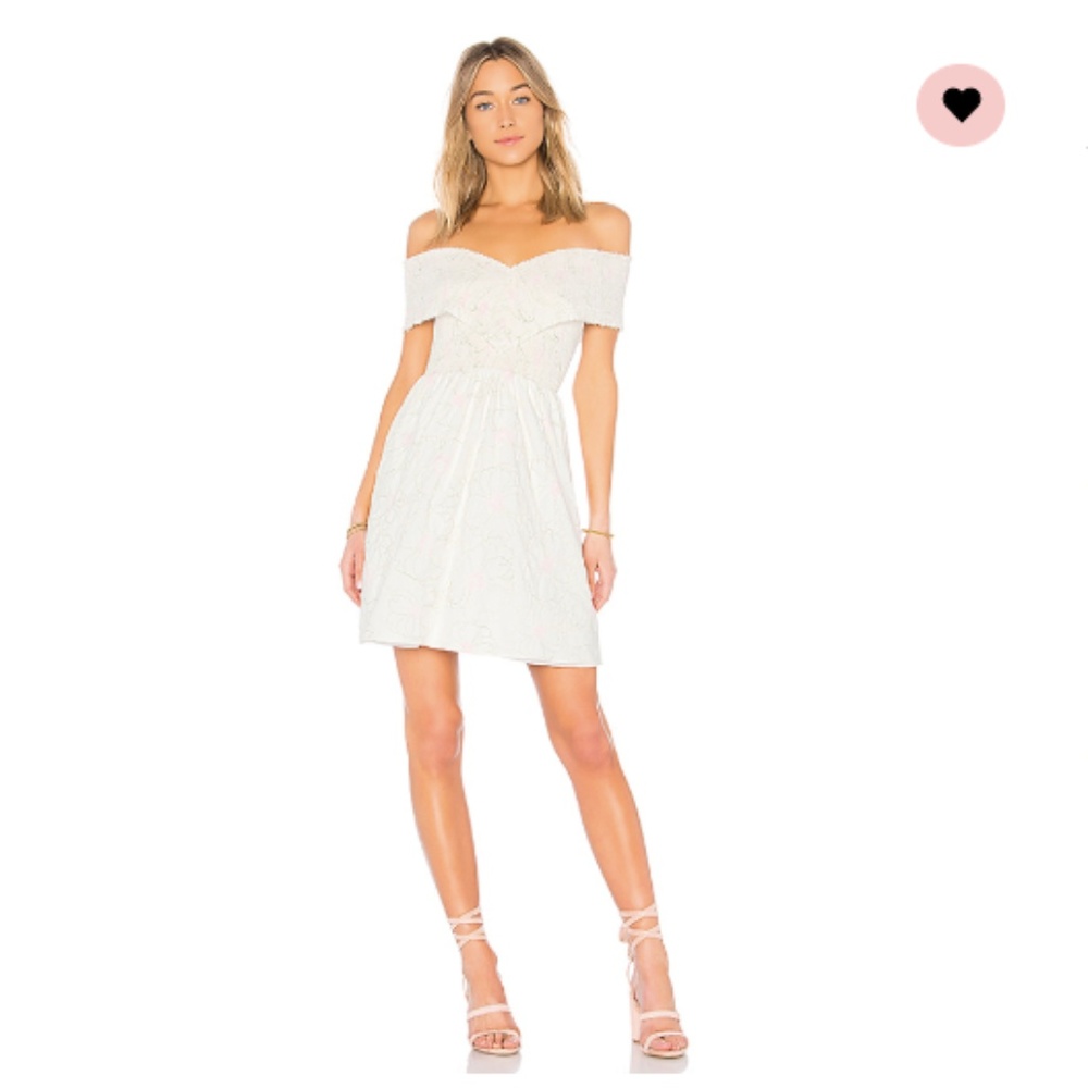 Off the Shoulder Endless Rose White Floral Dress